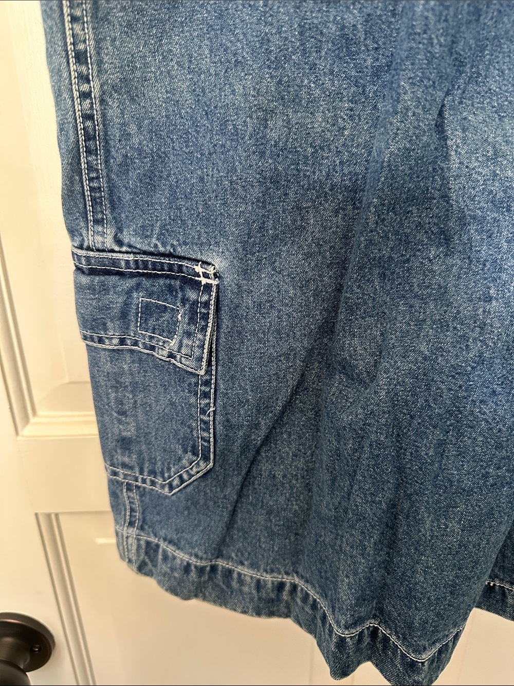 Rue21 gals Vintage 90’s Y2K 100% Cotton Denim Short Overalls Size M - Picture 5 of 14